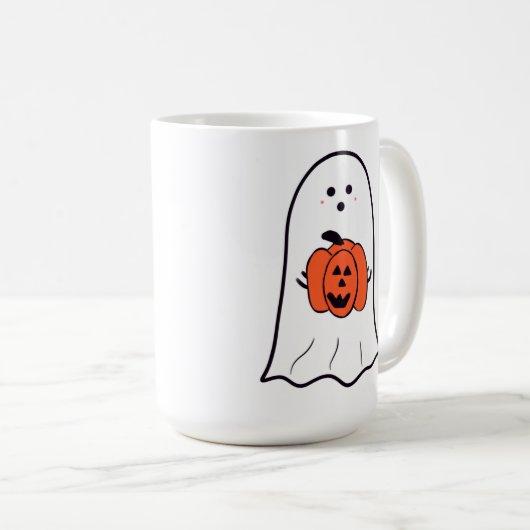 Ghost met Jack-o-Lantern Koffiemok (Voorkant rechts)