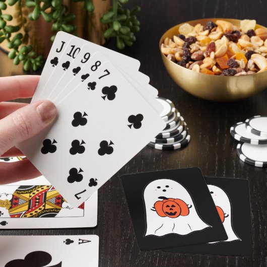 Ghost met Jack-o-Lantern Pokerkaarten (Insitu)
