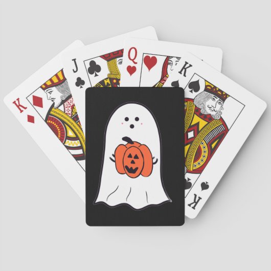 Ghost met Jack-o-Lantern Pokerkaarten (Achterkant)