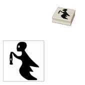 Ghost met kunststempel van het lantaarnsilhouet rubberstempel (Gestempeld)