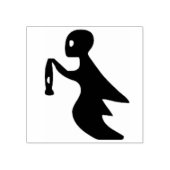 Ghost met kunststempel van het lantaarnsilhouet rubberstempel (Afrduk)