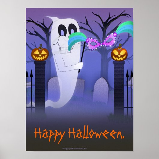 Ghost met masker poster (Voorkant)