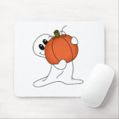 Ghost met Oranje pompoen Muismat (Met muis)