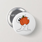 Ghost met Oranje pompoen Ronde Button 5,7 Cm (Voorkant /achterkant)
