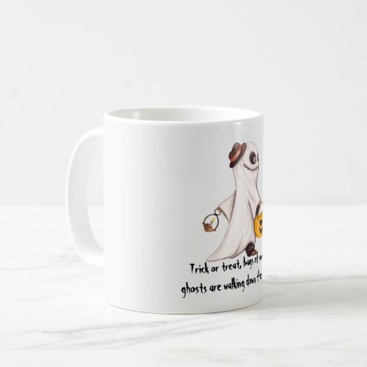 Ghost met Pumpkin Koffiemok (Voorkant links)