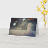 Ghost met sterrenkaart kaart (Gele Bloem)