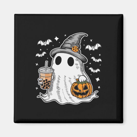Ghost Milktea Ghost Drink Bubble Tea Magneet (Voorkant)