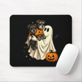 Ghost Miniature Schnauzer Dog Halloween  Muismat (Met muis)