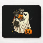 Ghost Miniature Schnauzer Dog Halloween  Muismat (Voorkant)