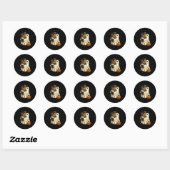 Ghost Miniature Schnauzer Dog Halloween  Ronde Sticker (Vel)