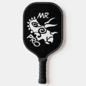 Ghost Mister Pro Triceratops Bekwame Oude Pickleball Paddle (Achterkant)