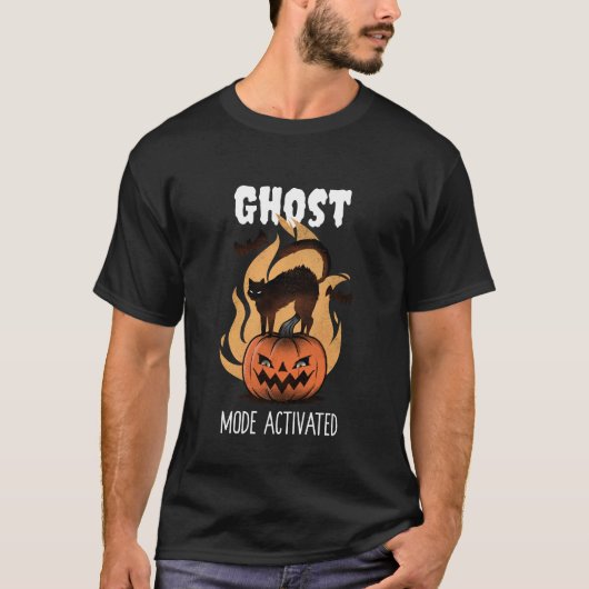 Ghost Mode Geactiveerd Halloween T-shirt (Voorkant)