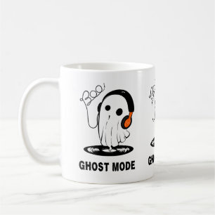 Ghost Mode Muziek Koptelefoon Cute Spooky Hallowee Koffiemok