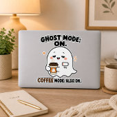 Ghost Modus Aan Coffee Modus Ook Aan Grappige Ghos Sticker