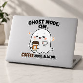 Ghost Modus Aan Coffee Modus Ook Aan Grappige Ghos Sticker