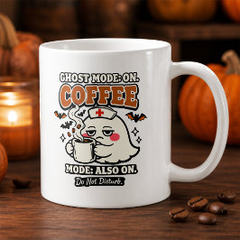 Ghost Modus Aan Koffie Modus Ook Aan Halloween Ver Koffiemok