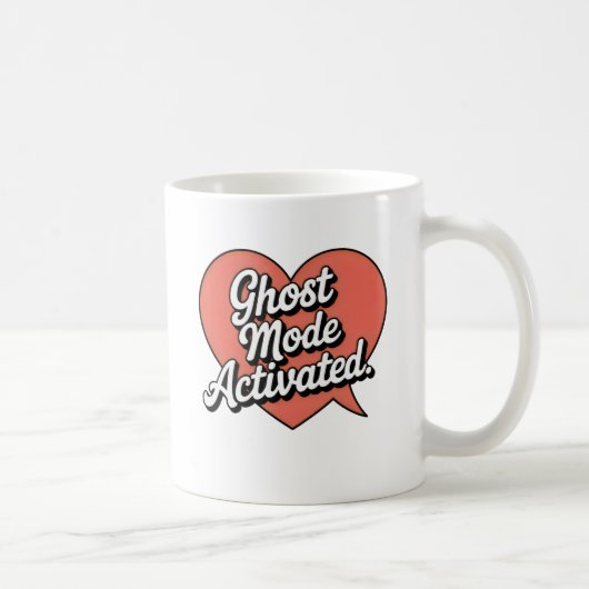 Ghost Modus Geactiveerd | Humor Relatie Stilte Koffiemok (Rechts)