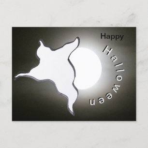 Ghost & Moon Cust. Happy Halloween Briefkaart