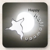 Ghost & Moon Cust. Happy Halloween Onderzetter (Voorkant)