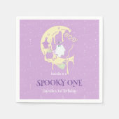 Ghost Moon Schattige Spooky One Halloween 1e Verja Servet (Voorkant)