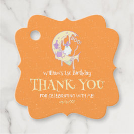 Ghost Moon Spooky One Boy Halloween 1e Verjaardag Bedankjes Labels