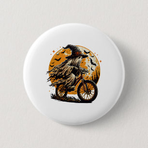 Ghost Mountain Biking Halloween Griezelen Kostuum  Ronde Button 5,7 Cm
