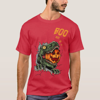 Ghost Mummy Dinosaur Funny Boo Halloween Boys Mann T-shirt