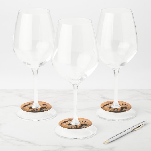 Ghost Mushrooms Papier Wijnglas Labels (Set)