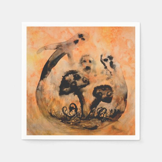 Ghost Mushrooms Papieren servetten (Voorkant)