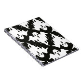 Ghost naadloos patroon Halloween spooky fl Notitieboek (Rechterzijde)