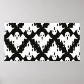 Ghost naadloos patroon Halloween spooky  fl Poster (Voorkant)