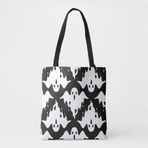 Ghost naadloos patroon Halloween spooky  fl Tote Bag
