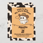 Ghost "Not My First Rodeo" verjaardagsuitnodiging Kaart (Voorkant / Achterkant)