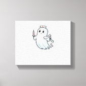 Ghost Nurse Classic T-Shirt_1 Canvas Afdruk (Voorkant)
