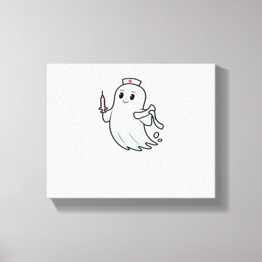 Ghost Nurse Classic T-Shirt_1 Canvas Afdruk (Voorkant)