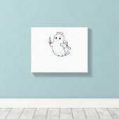 Ghost Nurse Classic T-Shirt_1 Canvas Afdruk (Insitu (Houten vloer))