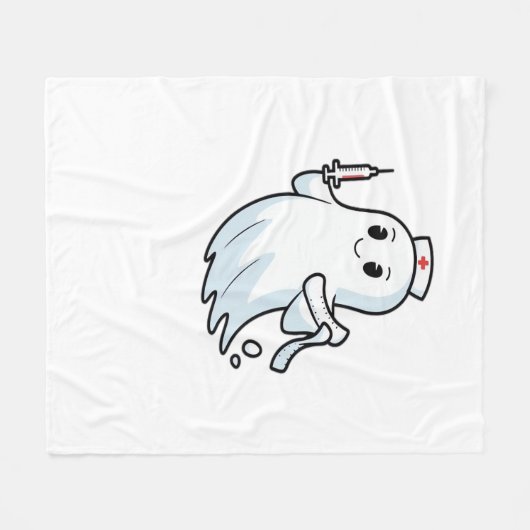 Ghost Nurse Classic T-Shirt_1 Fleece Deken (Voorkant (Horizontaal))