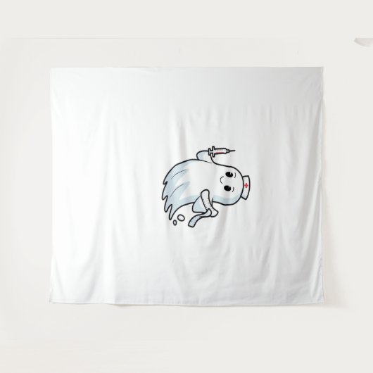 Ghost Nurse Classic T-Shirt_1 Wandkleed (Voorkant (horizontaal))