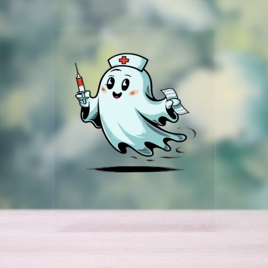 Ghost Nurse Classic T-Shirt_2 Acryl Bord (Neutraal)