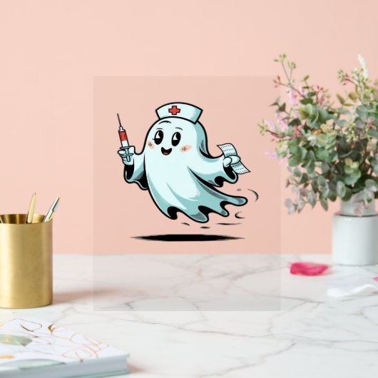 Ghost Nurse Classic T-Shirt_2 Acryl Bord (Huwelijk)