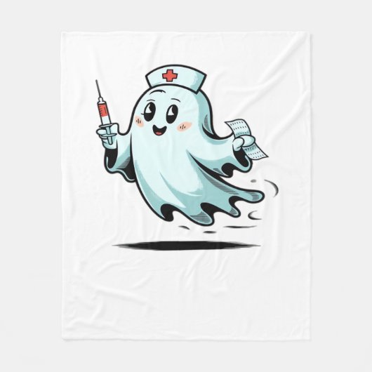 Ghost Nurse Classic T-Shirt_2 Fleece Deken (Voorkant)