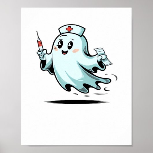 Ghost Nurse Classic T-Shirt_2 Poster (Voorkant)