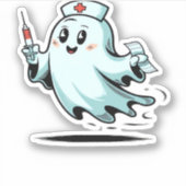 Ghost Nurse Classic T-Shirt_2 Sticker (Voorkant)