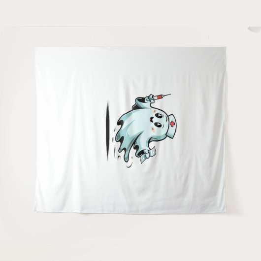 Ghost Nurse Classic T-Shirt_2 Wandkleed (Voorkant (horizontaal))