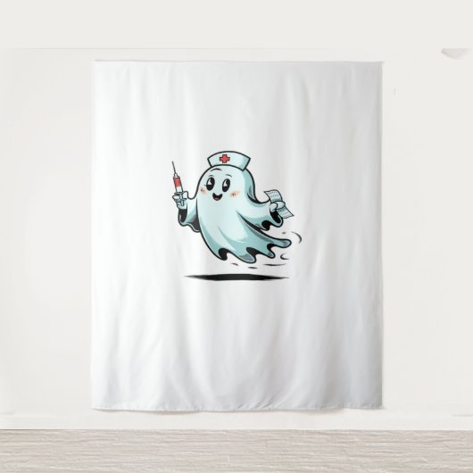 Ghost Nurse Classic T-Shirt_2 Wandkleed (Voorkant)