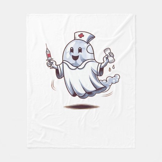 Ghost Nurse Classic T-Shirt Fleece Deken (Voorkant)