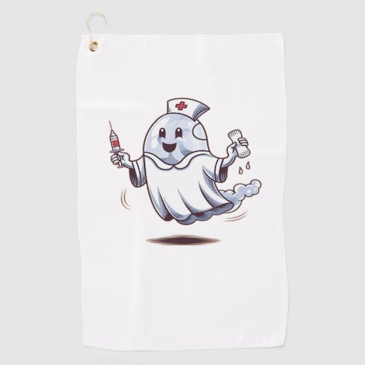 Ghost Nurse Classic T-Shirt Golfhanddoek (Voorkant)