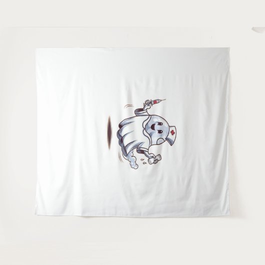 Ghost Nurse Classic T-Shirt Wandkleed (Voorkant (horizontaal))