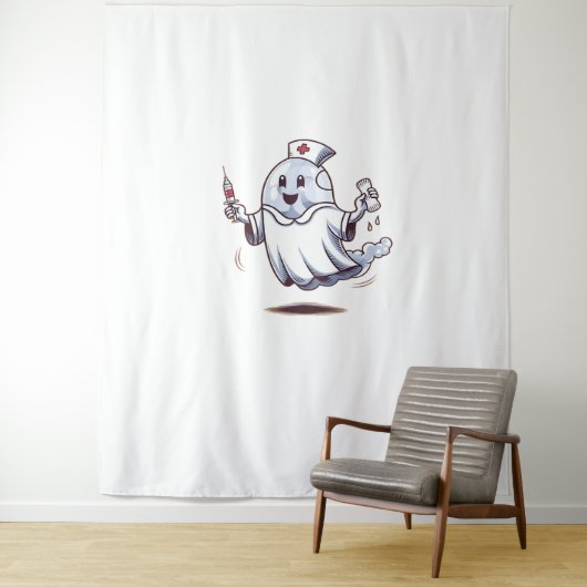 Ghost Nurse Classic T-Shirt Wandkleed (In situ)