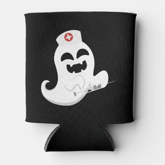 Ghost Nurse Halloween Blikjeskoeler (Voorkant)